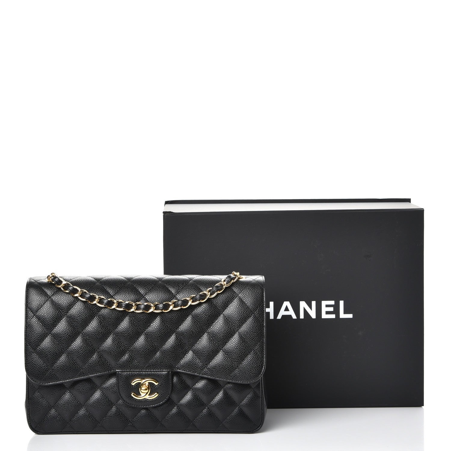 Chanel Caviar Quilted Jumbo Double Flap Black 12 of 12