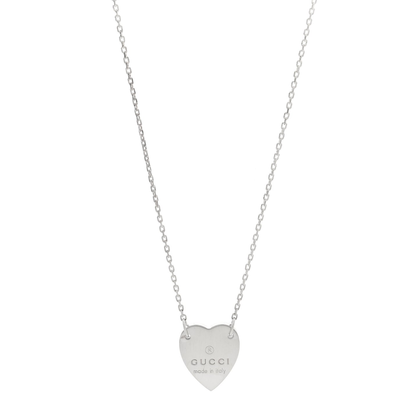 Sterling Silver Trademark Heart Pendant Necklace