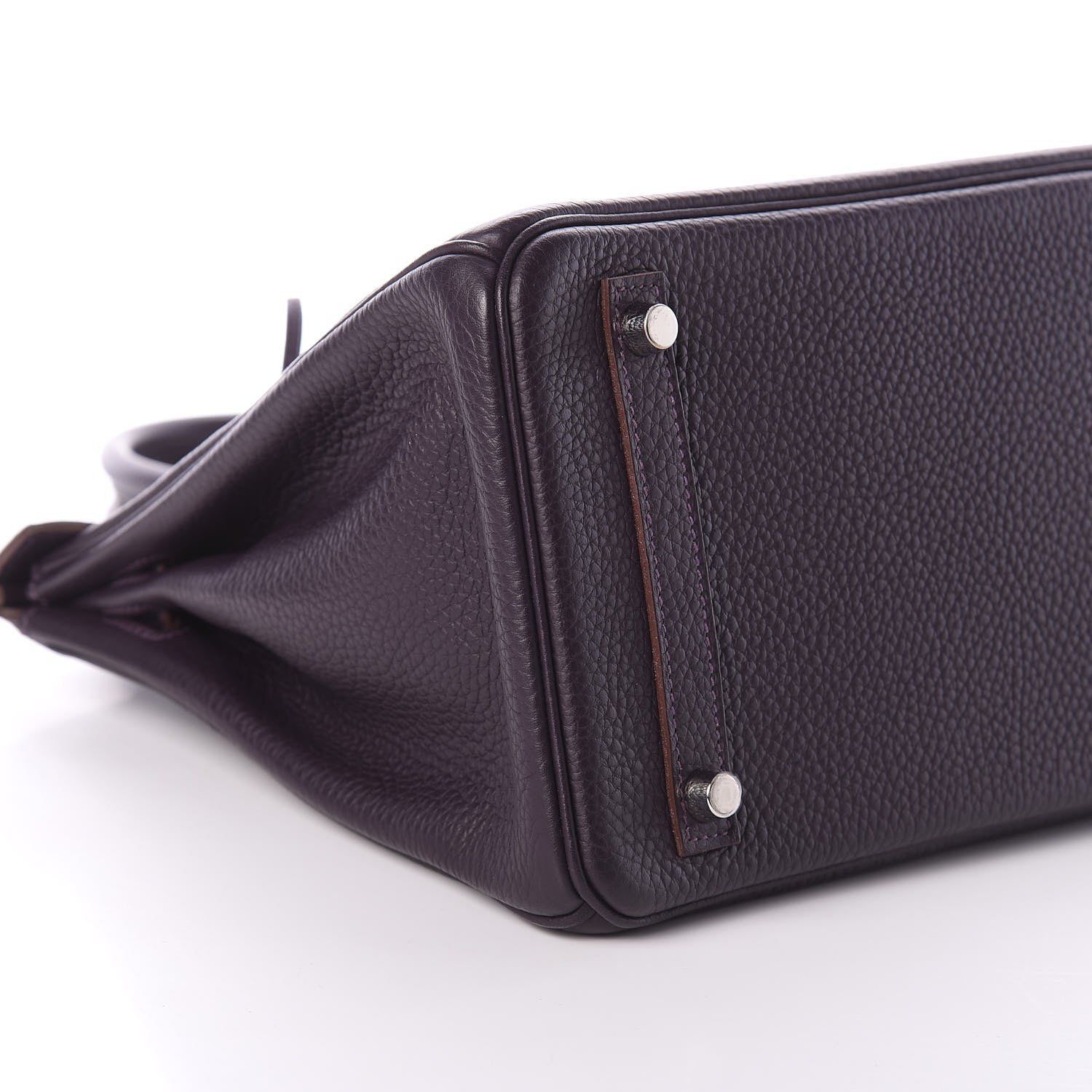 Hermes Taurillon Clemence Birkin 30 Raisin 8 of 8