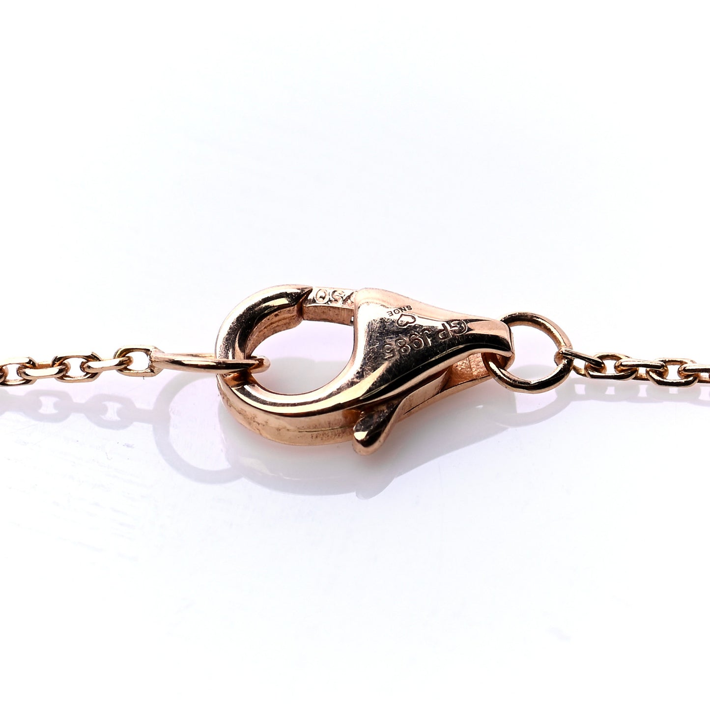 18K Pink Yellow White Gold Diamond Trinity Pendant Necklace