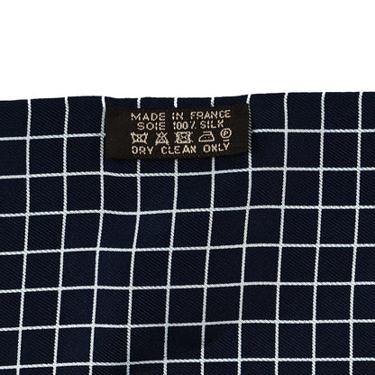 Hermes Silk Couvertures et Tenues de Jour a Carreaux Maxi Twilly Cut Vermillon Marine Ciel 3 of 3