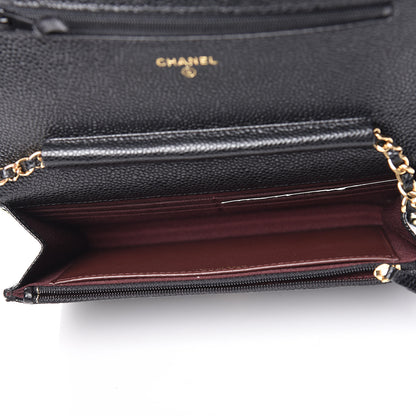 Chanel Caviar Quilted Wallet On Chain WOC Black 5 of 11