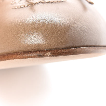 Chanel Lambskin Cap Toe Ballerina Flats 39.5 Light Brown 8 of 9
