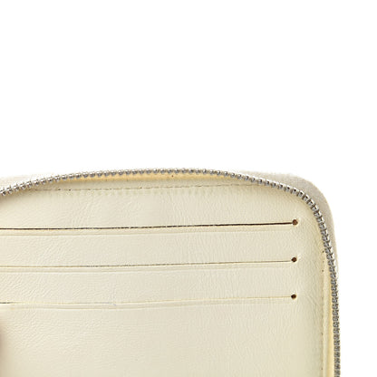 Chanel Calfskin Perforated Timeless Compact Zip Wallet Black White 10 of 10