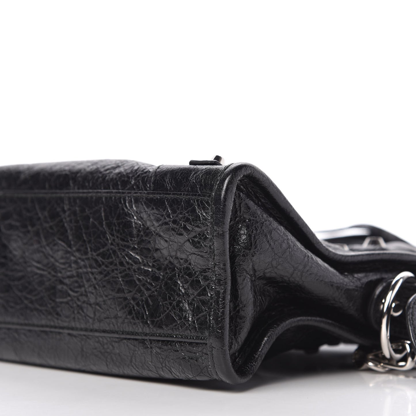Agneau Classic Silver Hardware Mini City Black