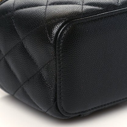 Chanel Caviar Quilted Mini Pearl On Top Vanity Case With Chain Black 8 of 10