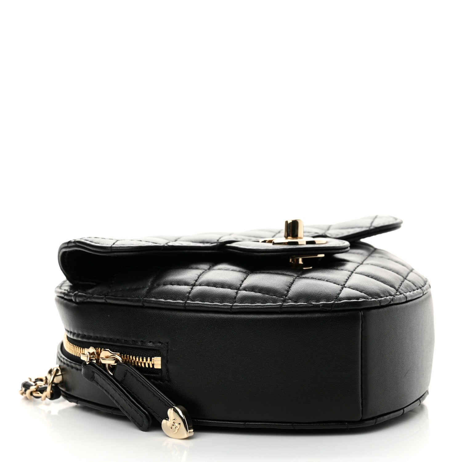 Chanel Lambskin Quilted CC In Love Heart Bag Black 4 of 11