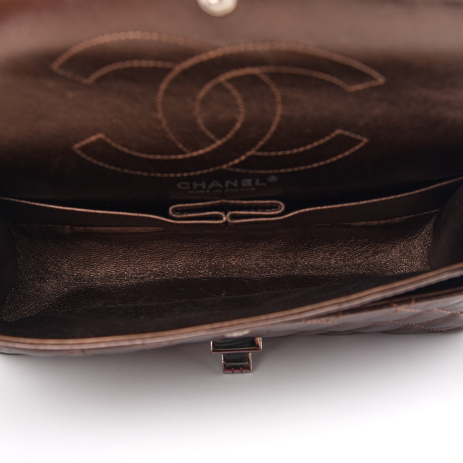 Chanel Metallic Aged Calfskin Quilted 2.55 Reissue 225 Flap Bronze 5 of 9