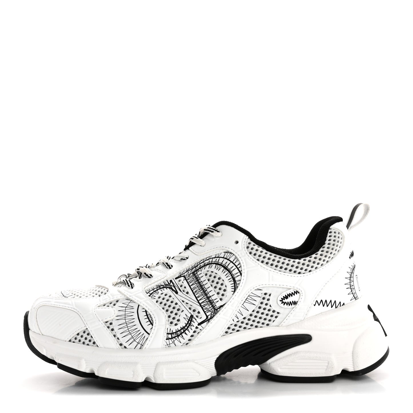 Technical Mesh Dior Chrono Sneakers 37 White Black