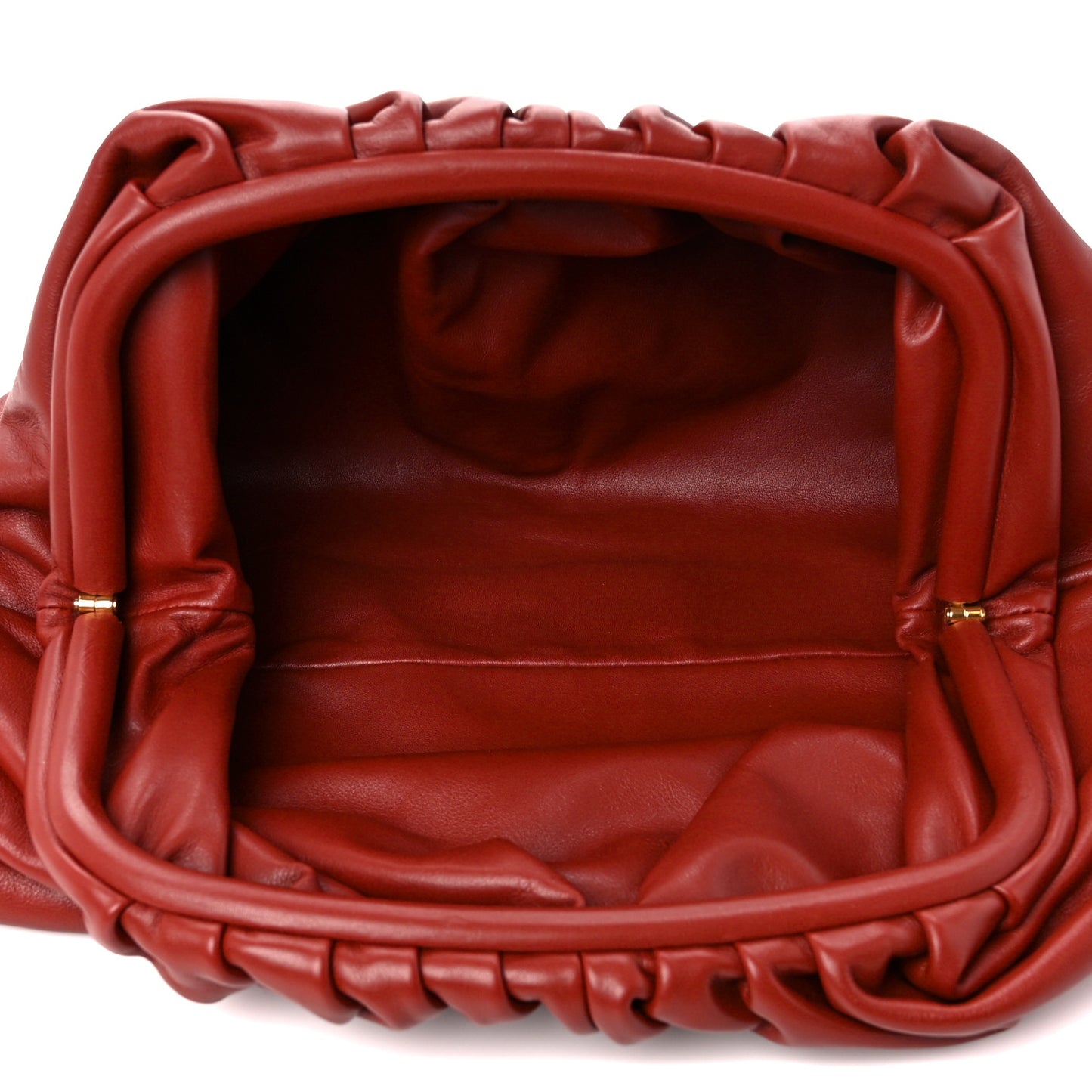 Smooth Butter Calf The Pouch Oversized Clutch Rust