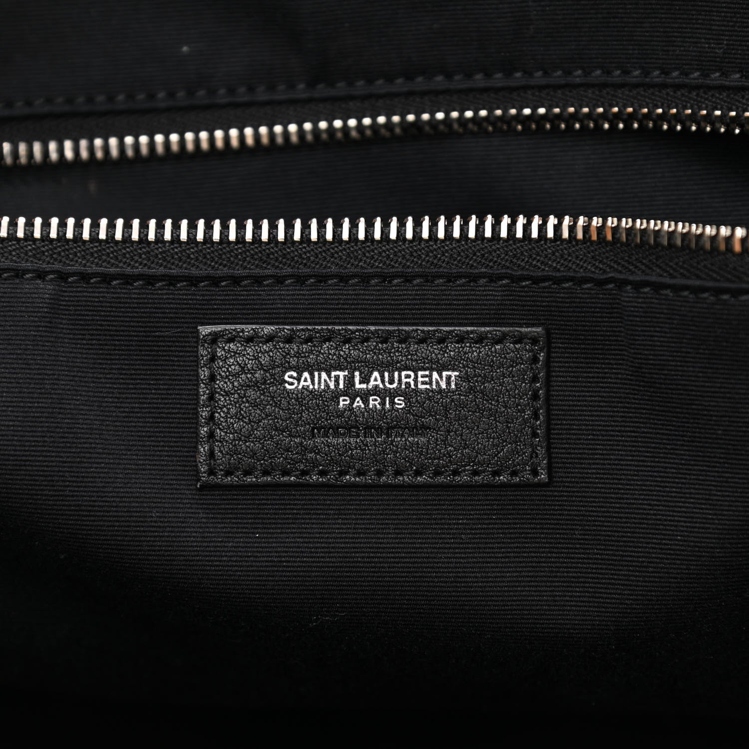 Saint Laurent Raffia Linen Calfskin Rive Gauche Tote Black 6 of 8