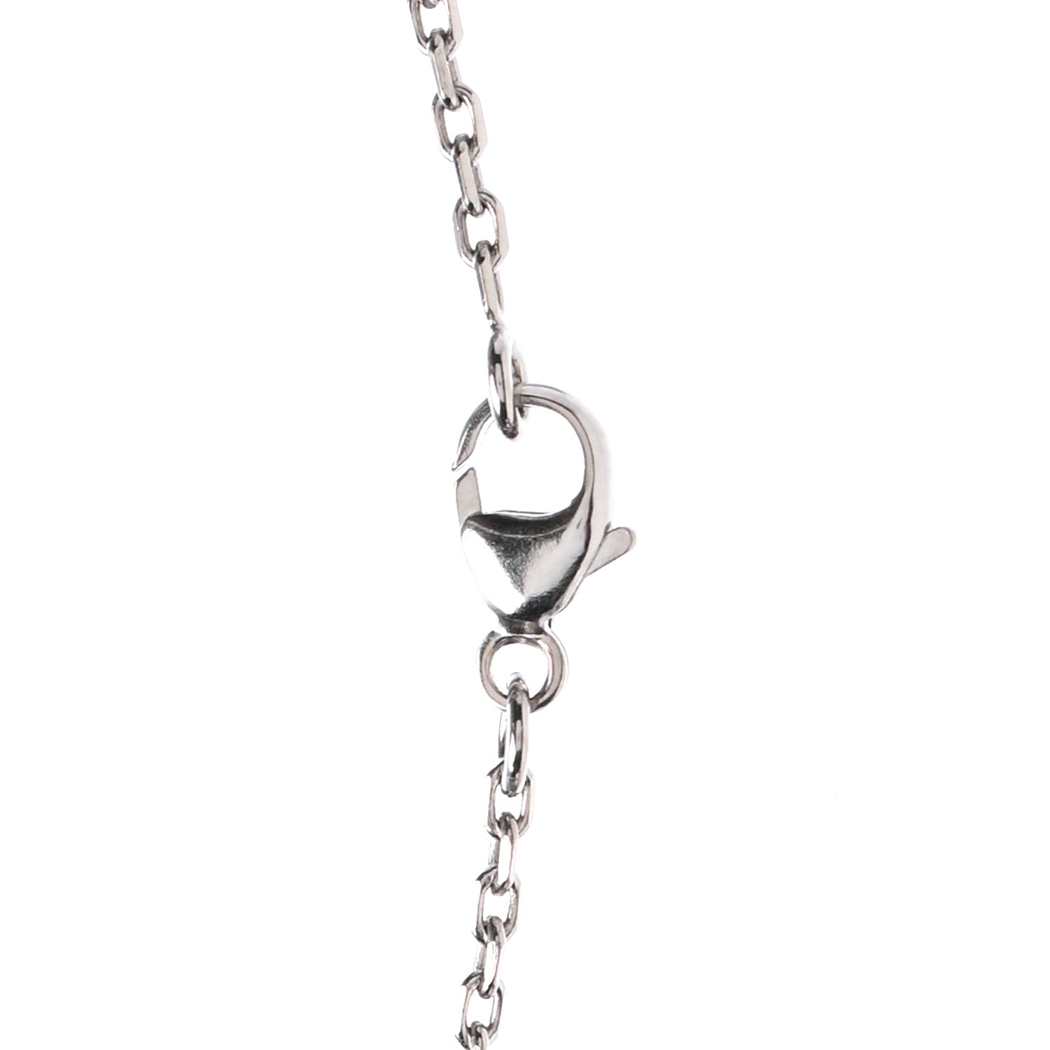 Hermes Lacquered Palladium Mini Pop H Pendant Necklace White 4 of 5