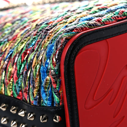 Christian Louboutin Calfskin Metallic Straw Spikes East West Cabata Tote Multicolor 11 of 24