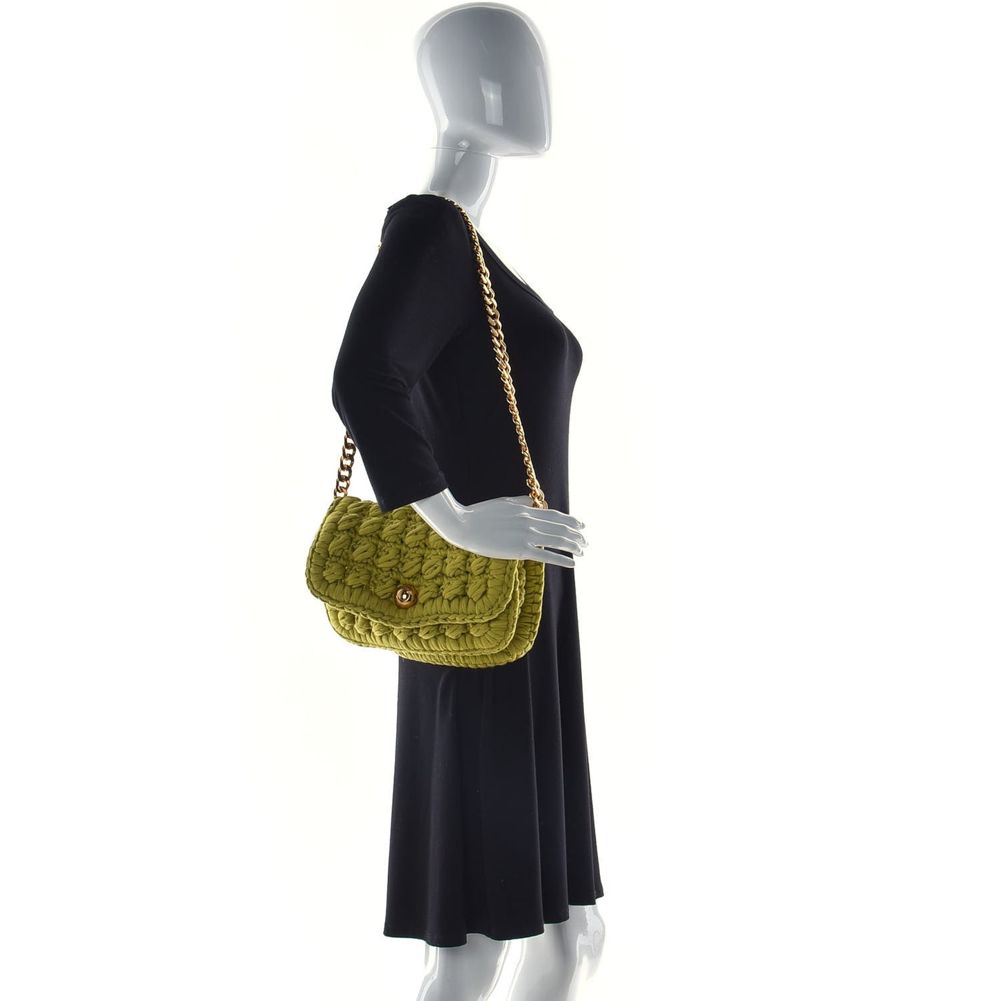 Jersey Crochet Shoulder Bag Kiwi