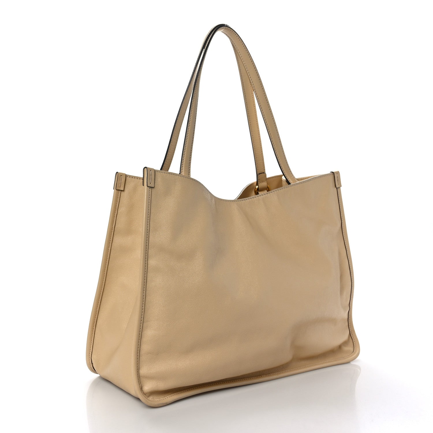 Gucci New Sakai Calfskin Lux Horsebit 1955 Tote Bag Bubble Tea 3 of 9