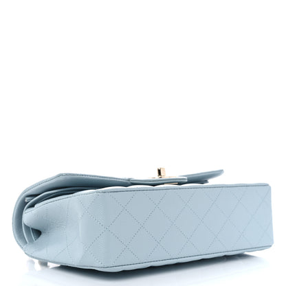 Chanel Caviar Quilted Small Double Flap Light Blue 4 of 12