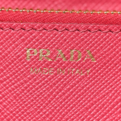 Prada Saffiano Continental Flap Wallet Black Ibisco 7 of 10
