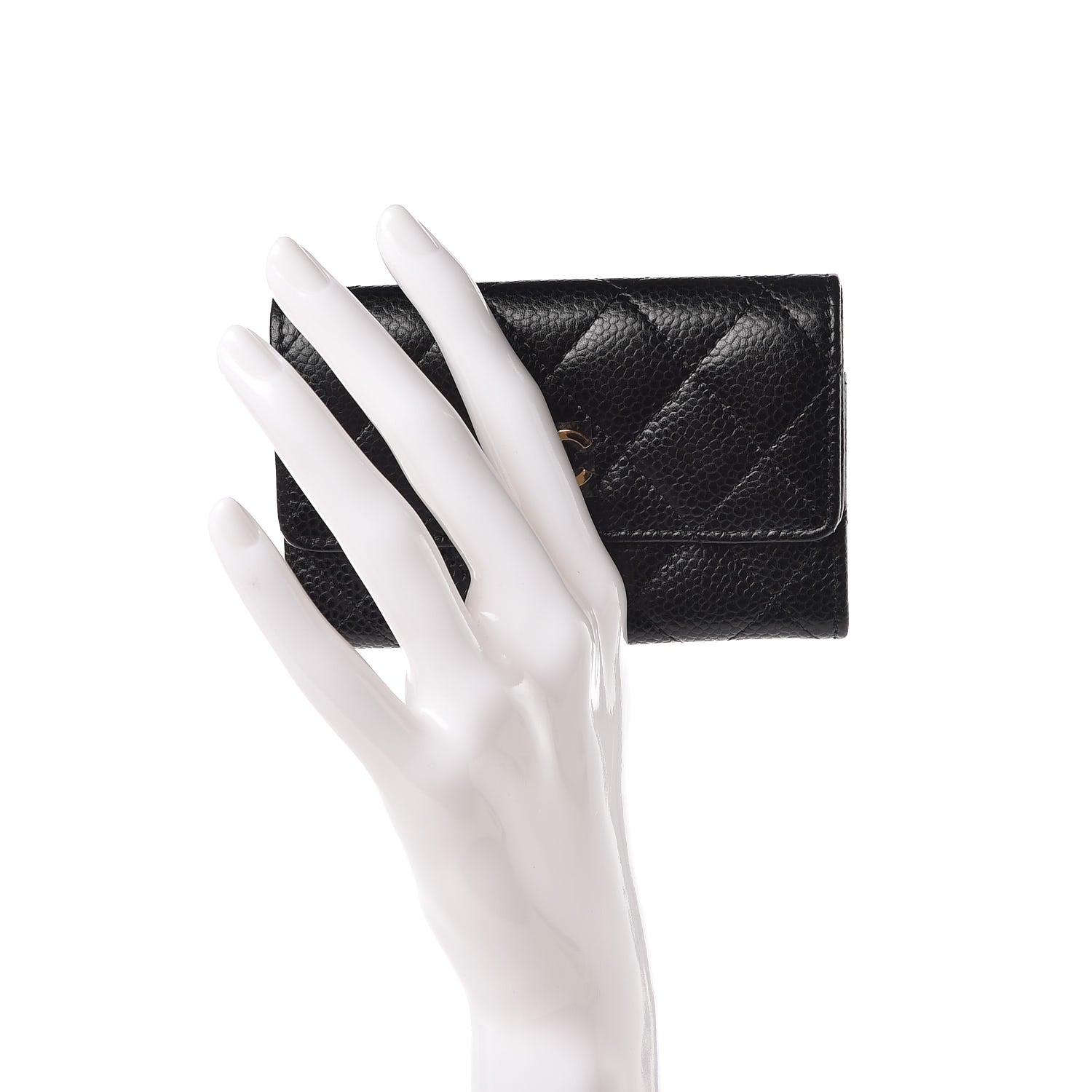 Chanel Caviar Quilted Flap Card Holder Black 2 of 9