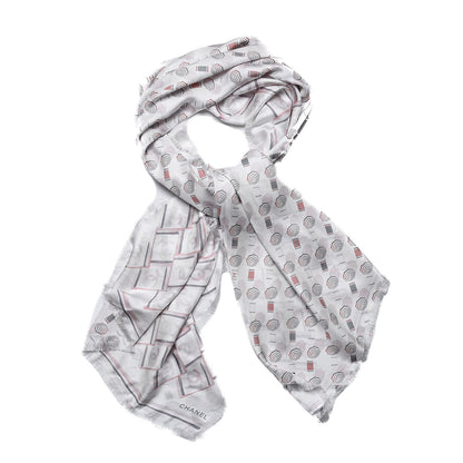 Chanel Silk CC Umbrella Print Scarf Light Pink 1 of 5