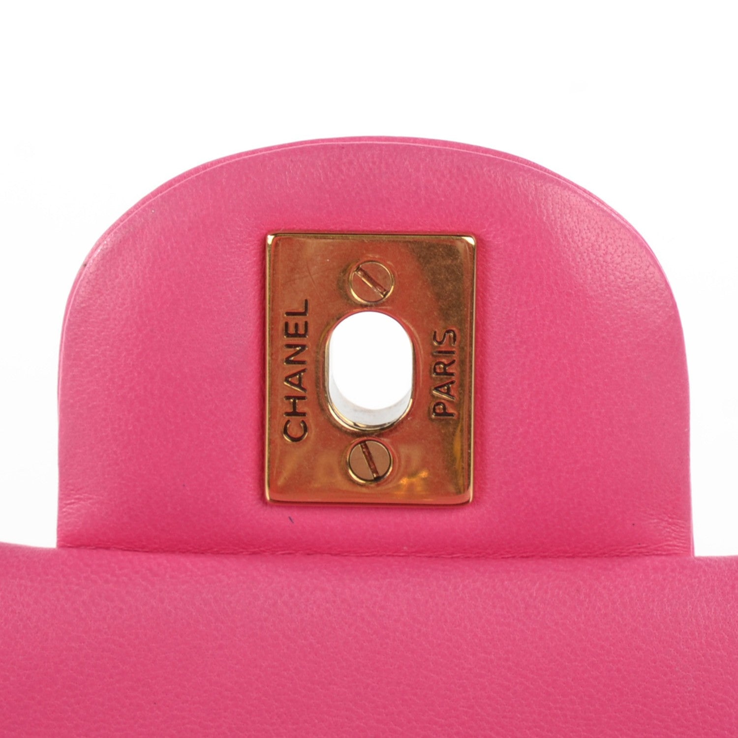 Chanel Lambskin Chevron Quilted Mini Rectangular Flap Pink 8 of 8