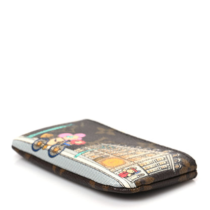 Louis Vuitton Monogram 2022 Christmas Animation Paris Key Pouch Pink 7 of 7
