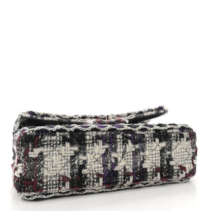 Chanel Tweed Quilted Mini Rectangular Flap Black White Multicolor 4 of 10