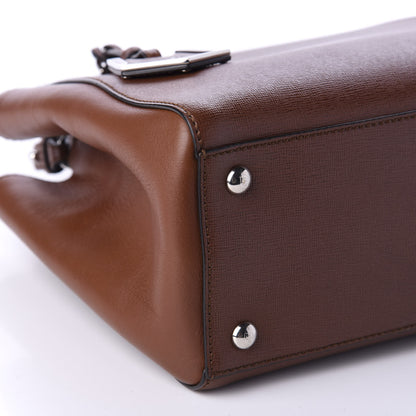 Fendi Vitello Elite Petite 2Jours Tote Walnut 7 of 11