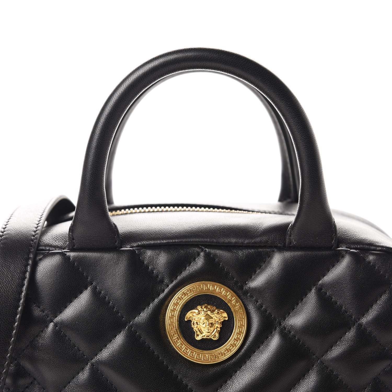 Versace Nappa Quilted Icon Bowler Black 9 of 9
