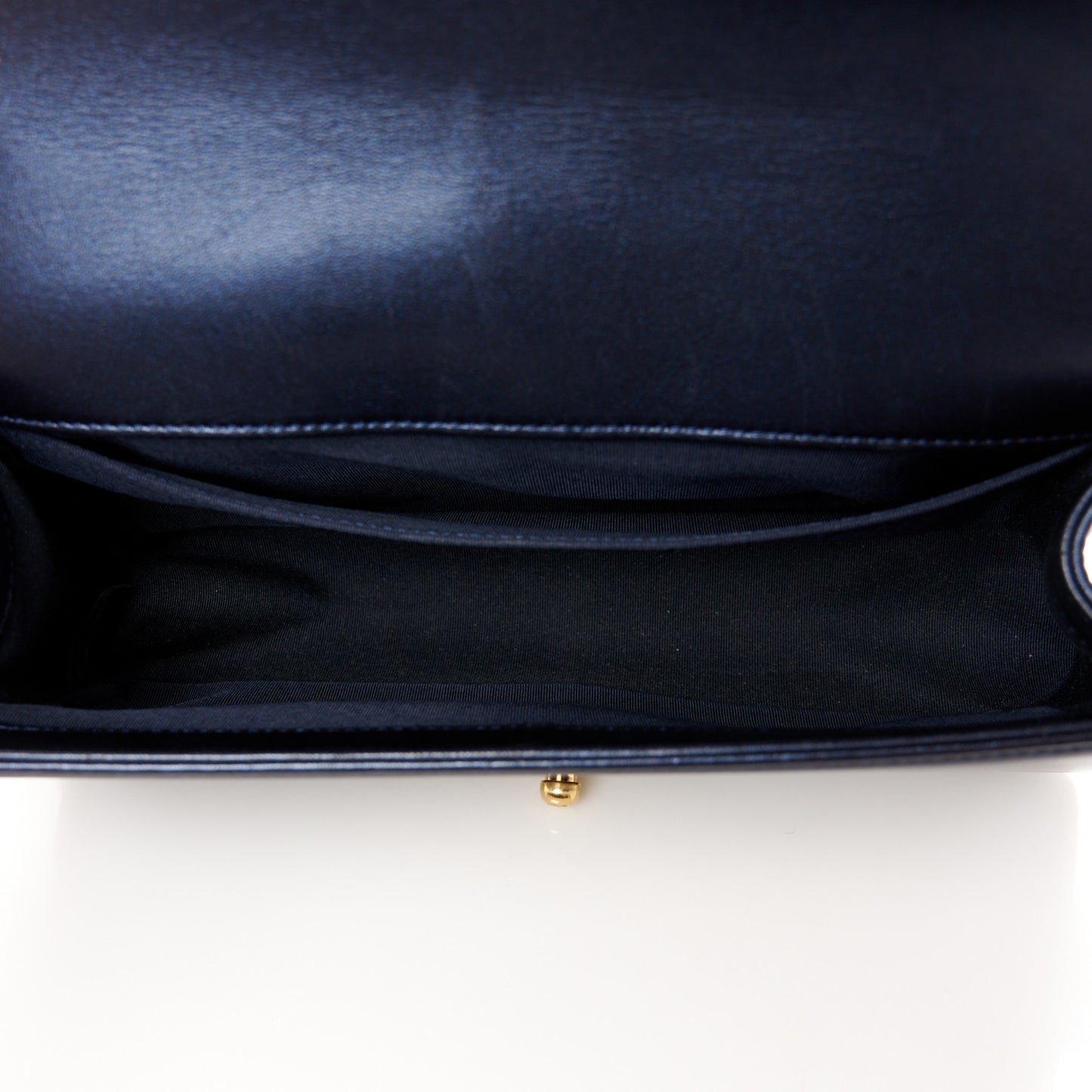 Lambskin Embossed Medium Boy Cube Flap Navy