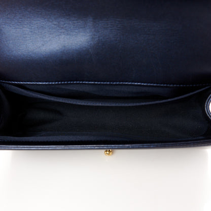Chanel Lambskin Embossed Medium Boy Cube Flap Navy 5 of 10