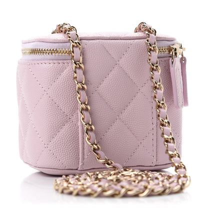 Chanel Caviar Quilted Mini Vanity Case With Chain Light Pink 3 of 11