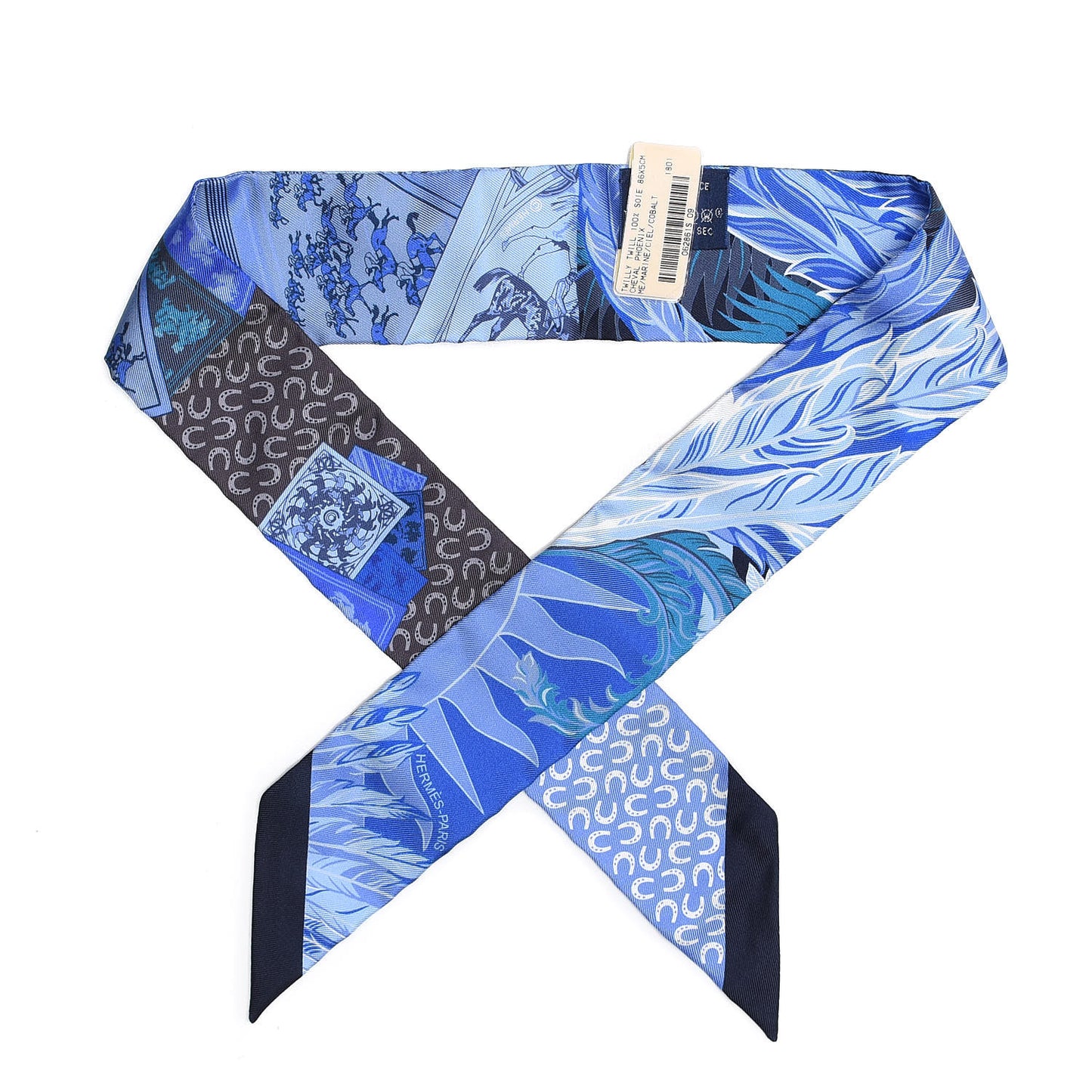 Silk Cheval Phoenix Twilly Marine Ciel Cobalt