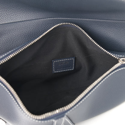 Christian Dior Grained Calfskin Kim Jones Saddle Bag Navy Blue 5 of 11