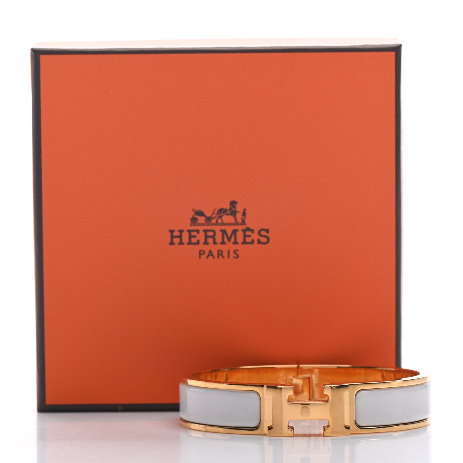 Hermes Enamel Narrow Clic Clac H Bracelet PM White 6 of 6