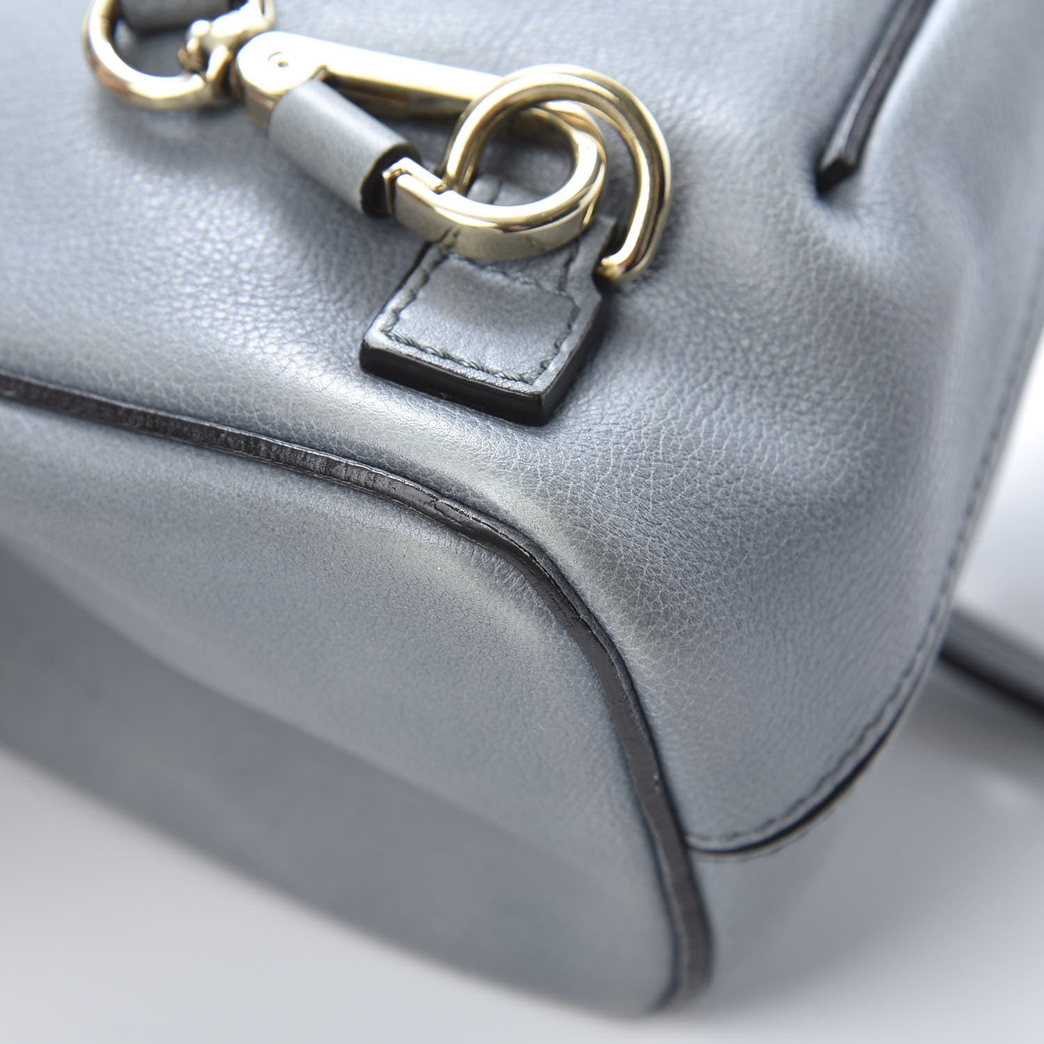 Chloe Suede Calfskin Mini Faye Backpack Cloudy Blue 10 of 11