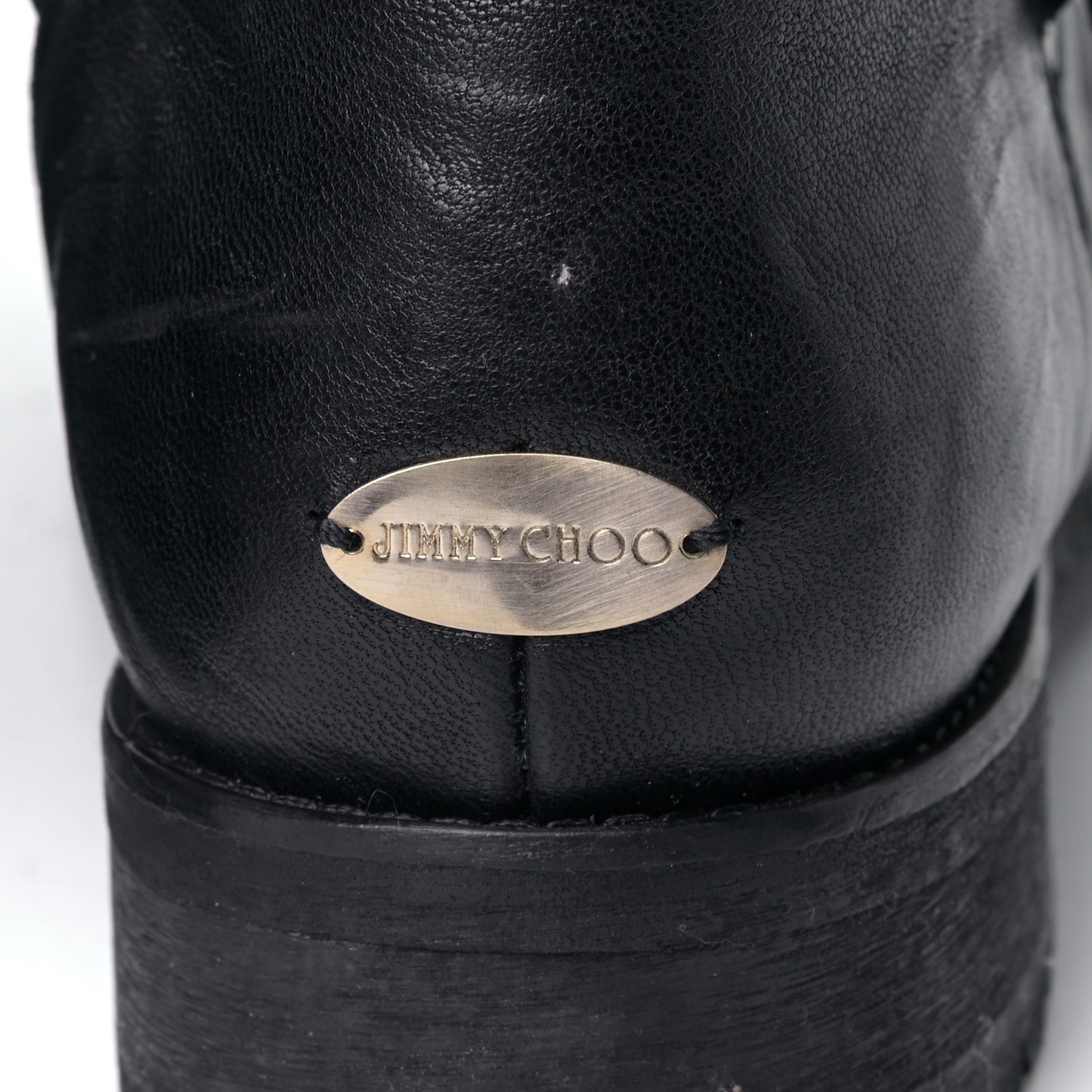 Lambskin Yule Knee High Biker Boots 41 Black