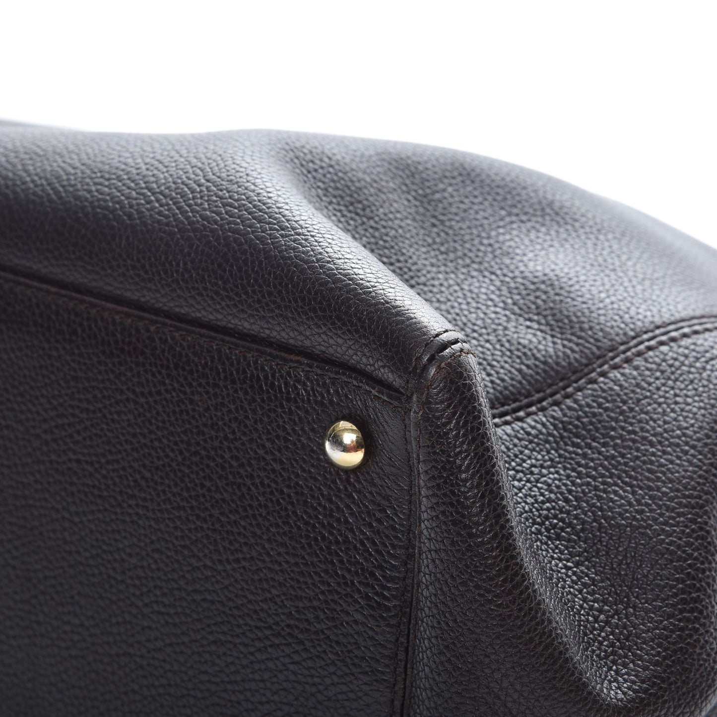 Calfskin Tall Cerf Tote Brown