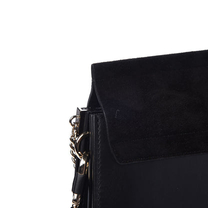 Chloe Suede Calfskin Medium Faye Shoulder Bag Black 8 of 9