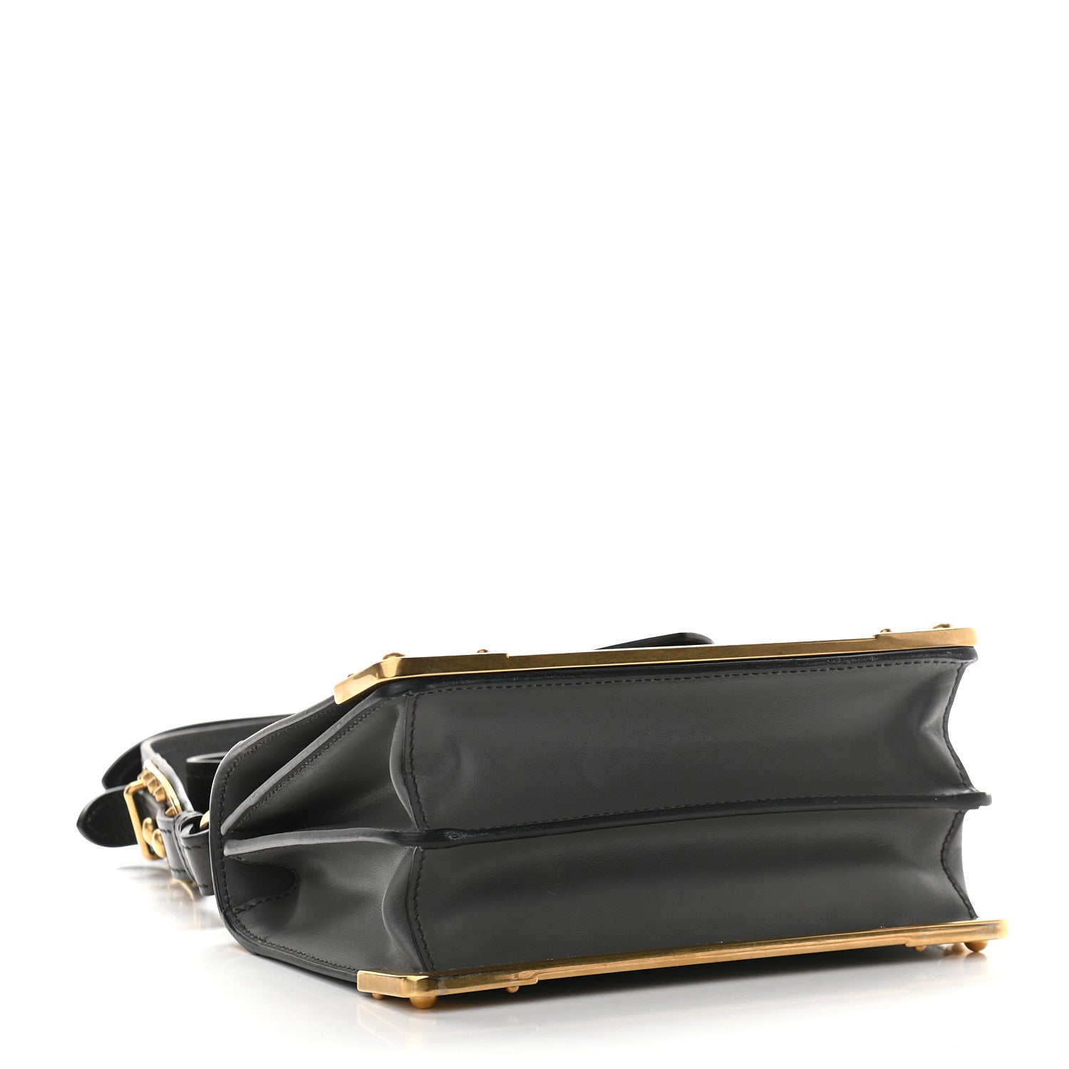 Prada City Calfskin Saffiano Cahier Bag Mercurio Black 4 of 8