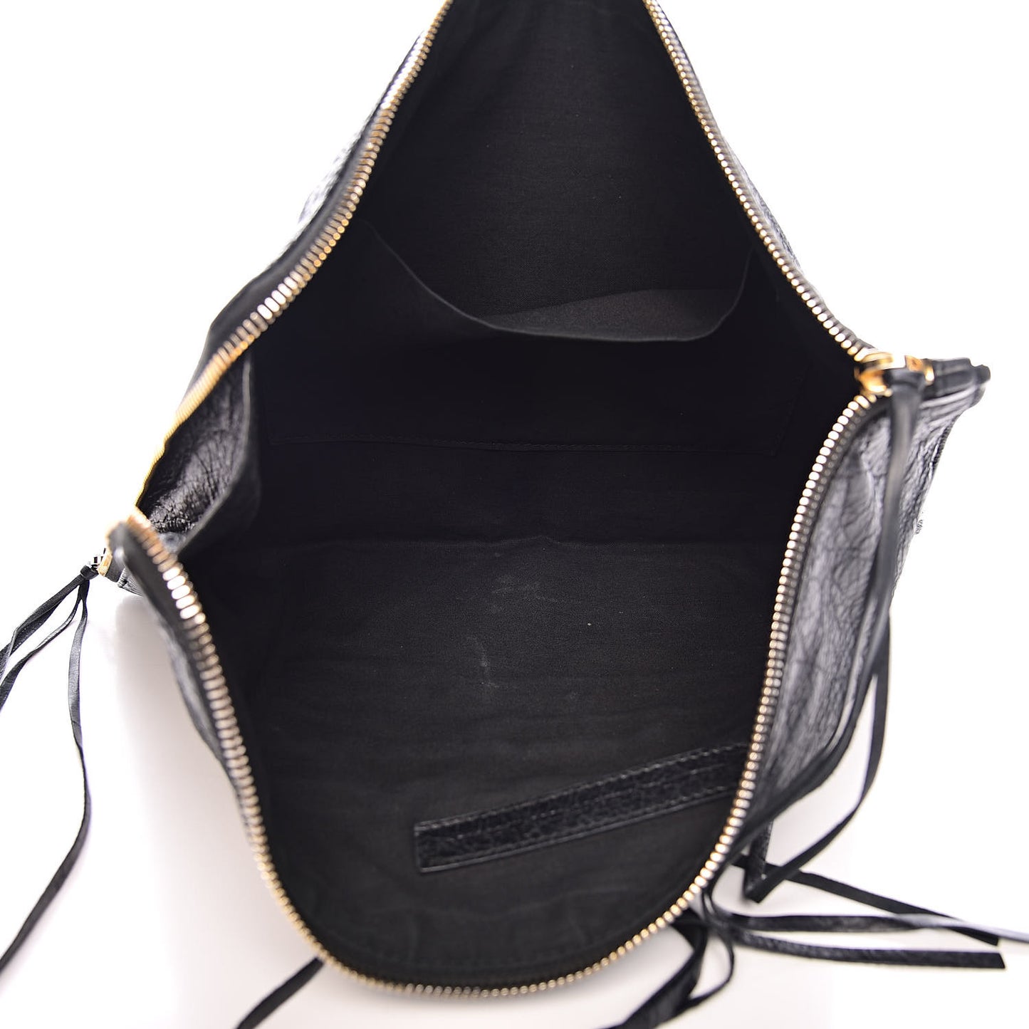 Agneau Classic Gold Hardware Small Pouch Black