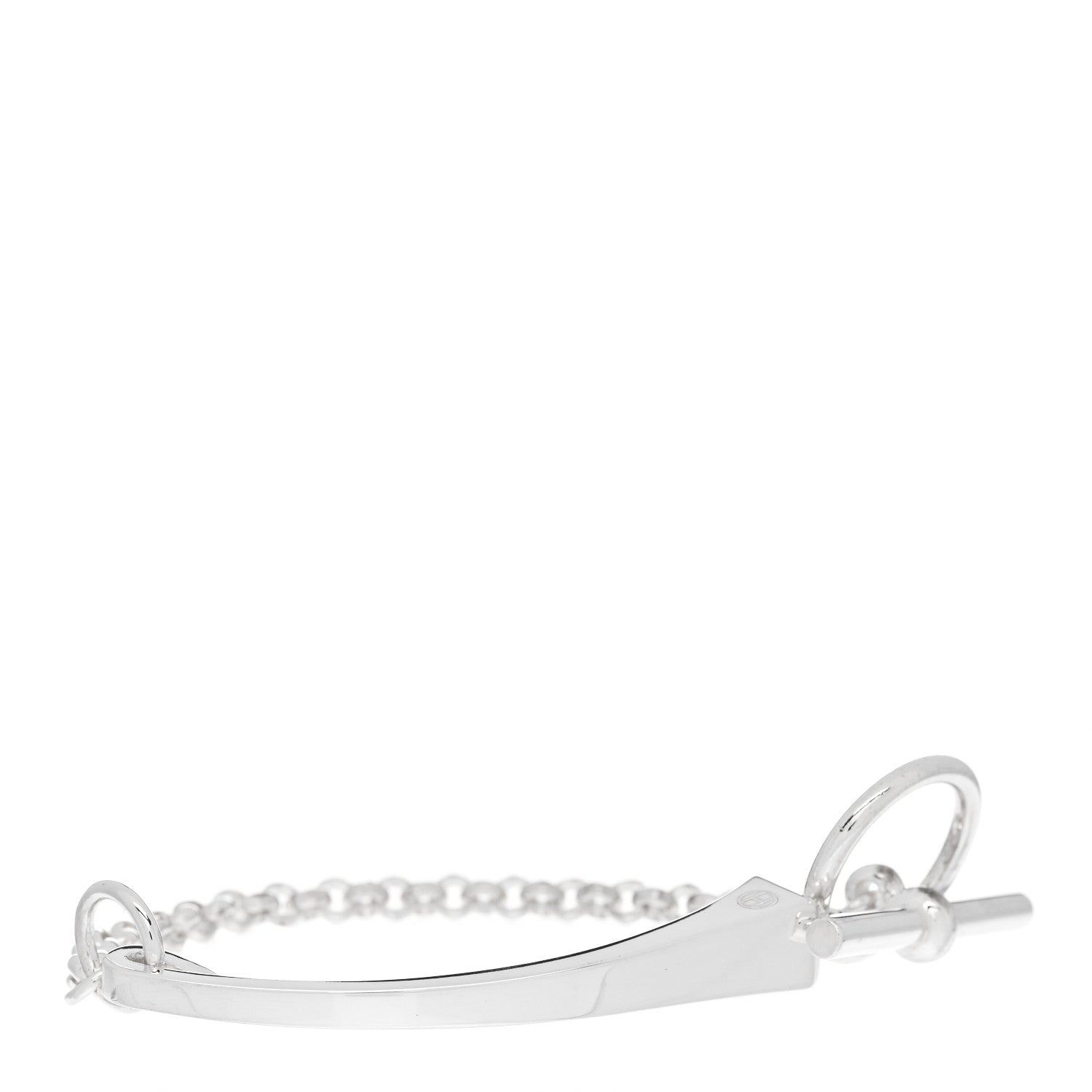 Hermes Sterling Silver Clou de Forge Toggle Bracelet SH 1 of 6