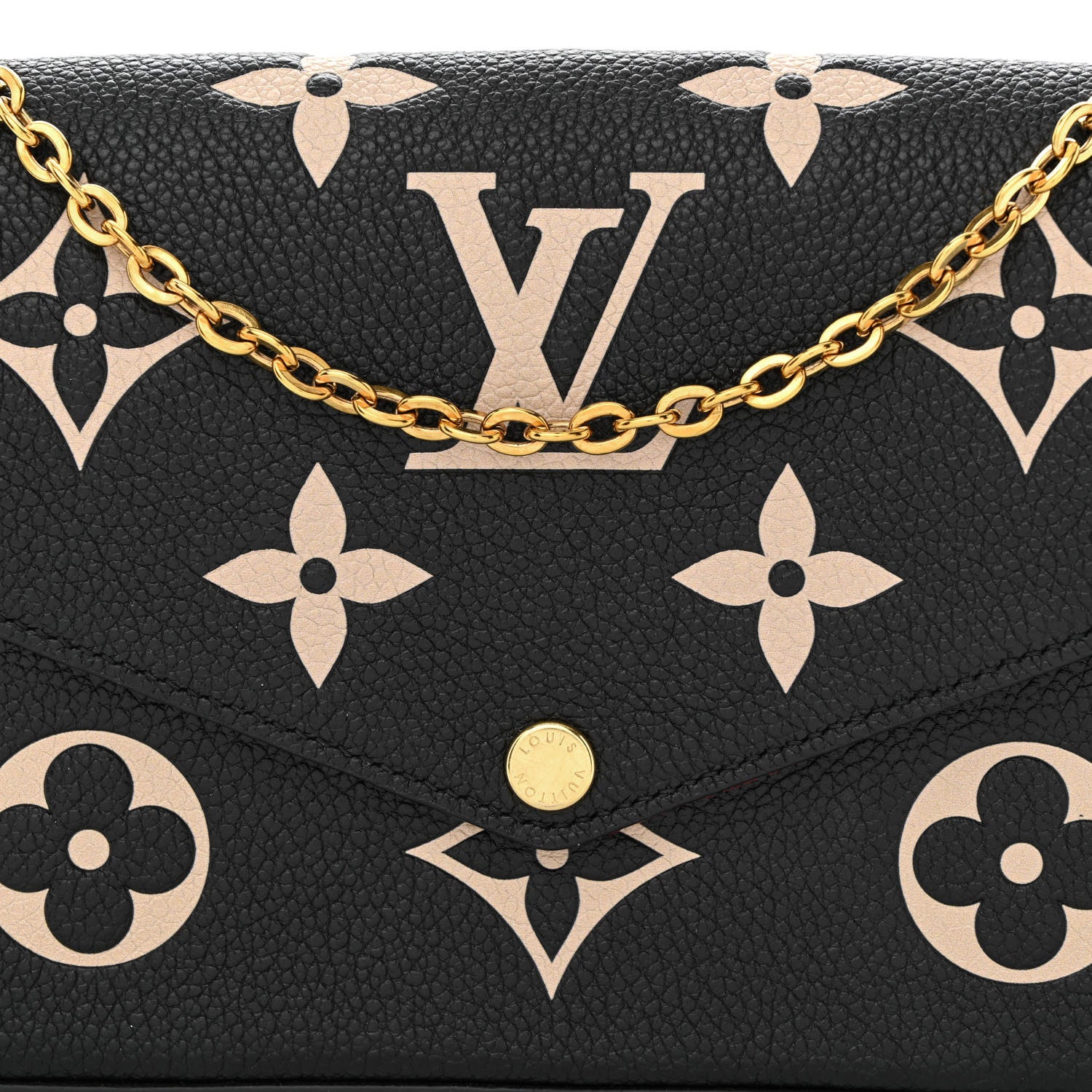 Louis Vuitton Empreinte Monogram Giant Felicie Pochette Black Beige 7 of 13