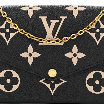 Louis Vuitton Empreinte Monogram Giant Felicie Pochette Black Beige 7 of 13