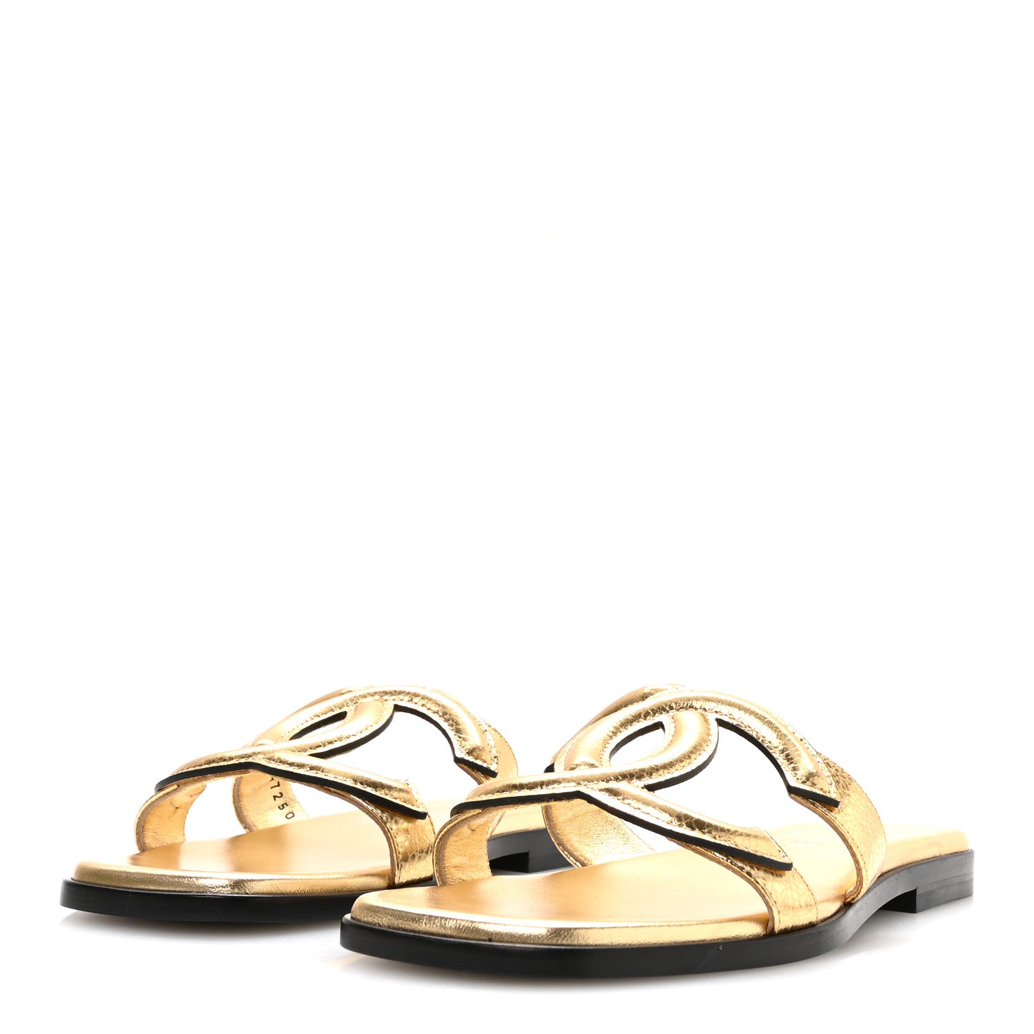 Chanel Lambskin CC Cut Out Mules Sandals 36 Black 4 of 9