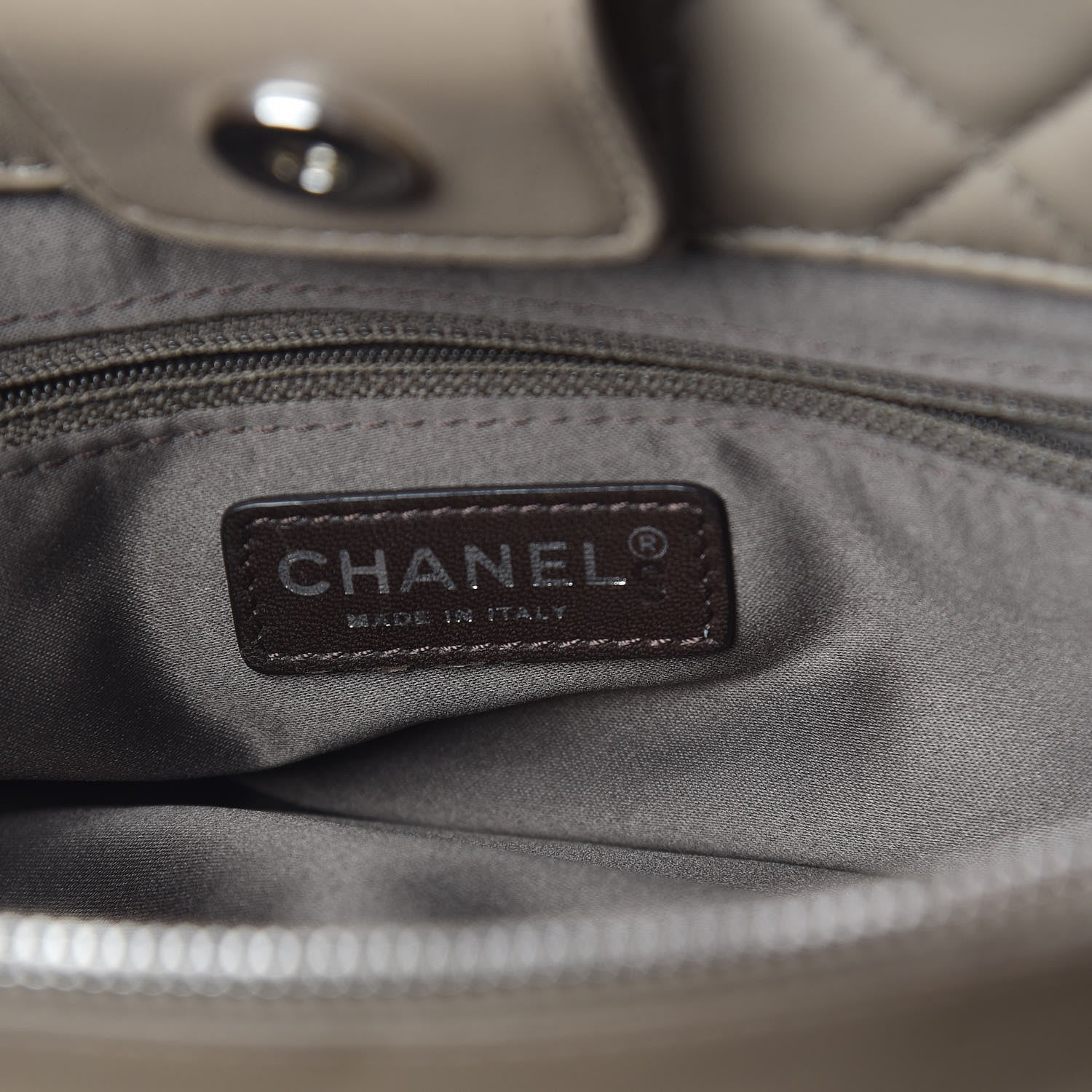 Chanel Lambskin Quilted Large 7 Tote Taupe 7 of 13