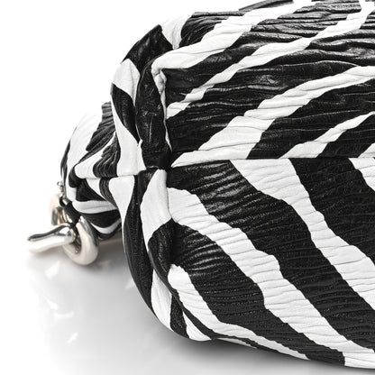 Bottega Veneta Nappa Zebra Print The Pouch Chain White Black 8 of 9
