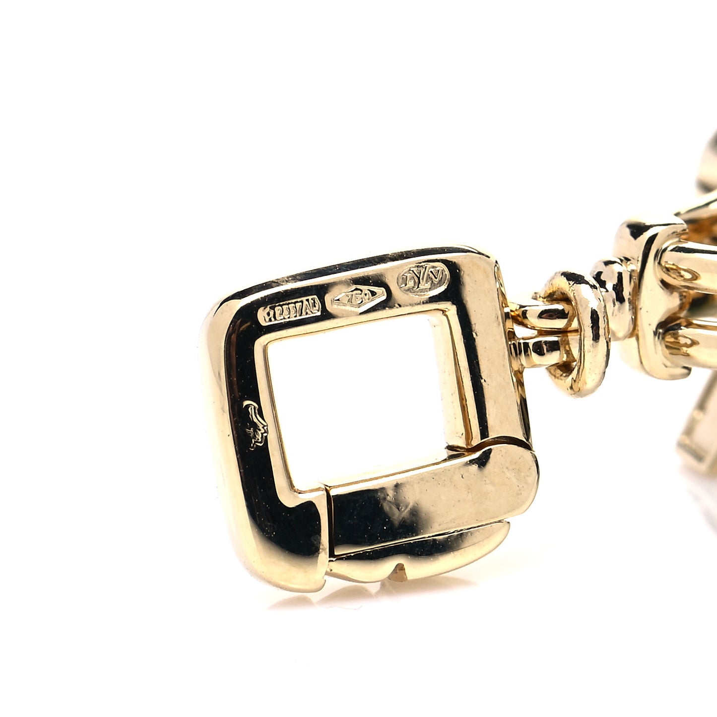 18K Yellow Gold Green Glass Keepall Charm