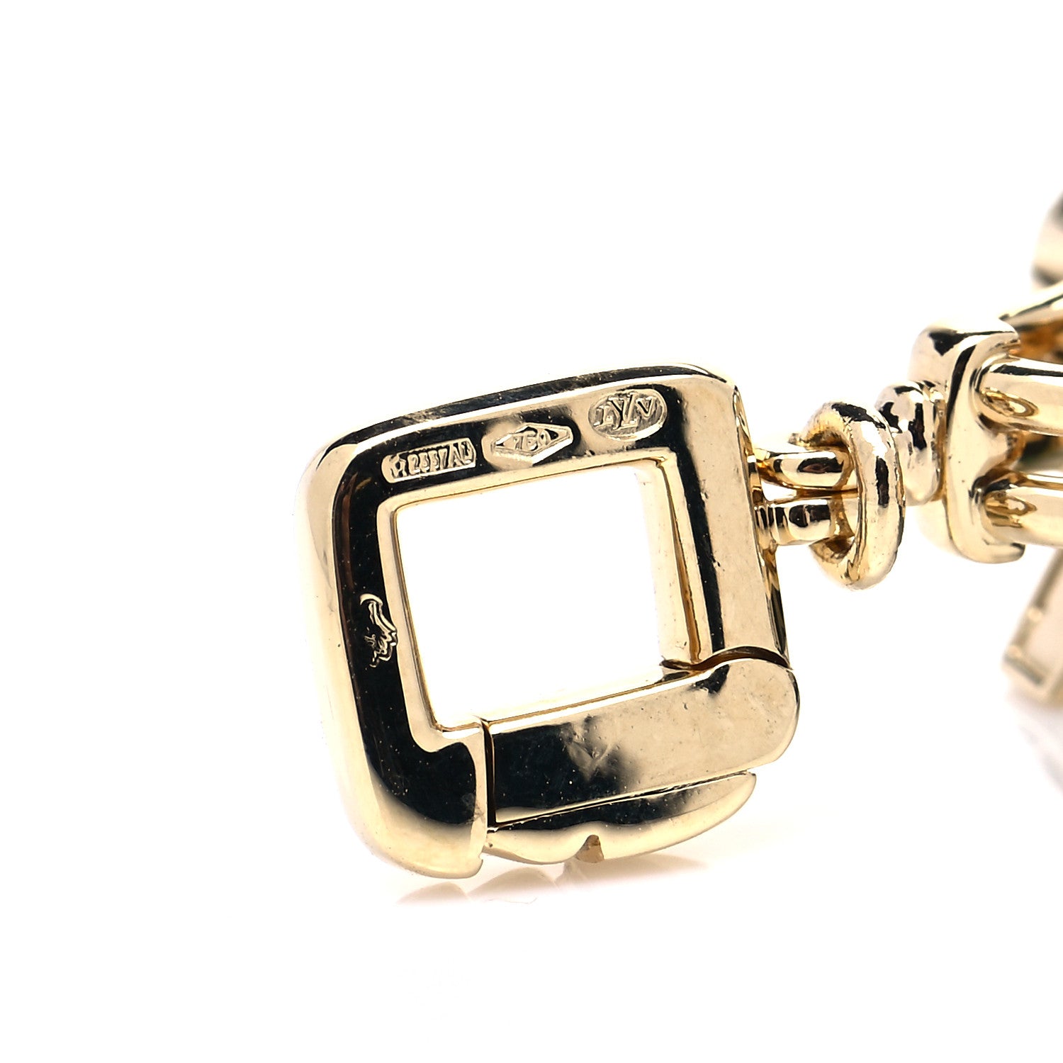 Louis Vuitton 18K Yellow Gold Green Glass Keepall Charm 5 of 5