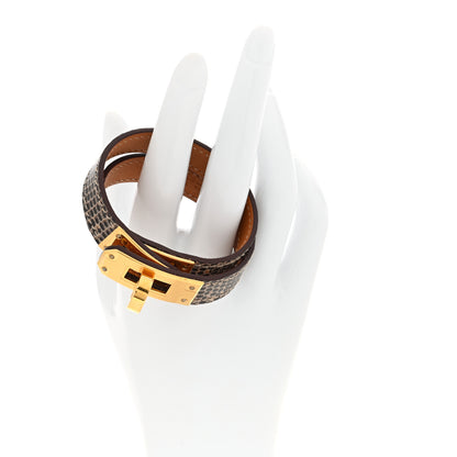 Hermes Lizard Kelly Double Tour Bracelet T2 Ombre 2 of 5