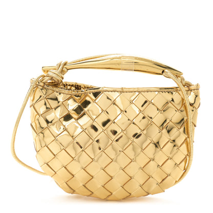 Bottega Veneta Mirror Laminated Nappa Intrecciato Mini Sardine Bag Gold 1 of 9